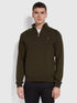 Farah Jim Half Zip Sweater Green